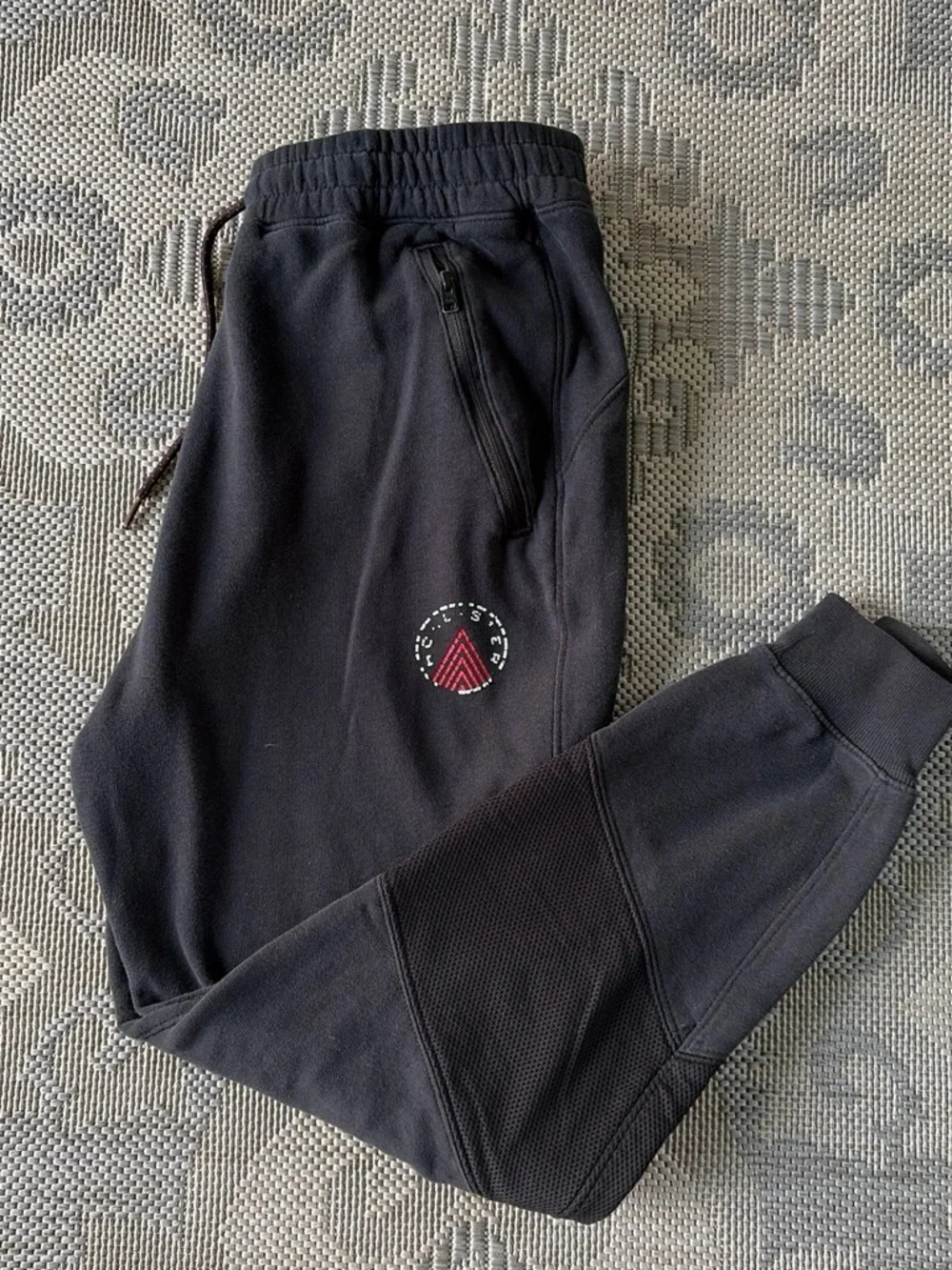 Hollister Black Kids Joggers with Small Red Logo